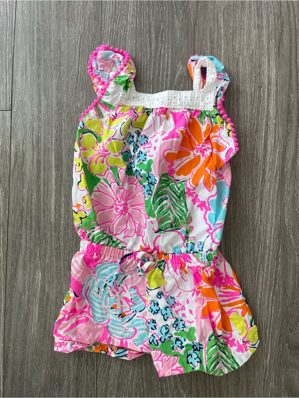 Lilly Pulitzer for Target Girls Floral Romper in Bright Pink & Multicolor